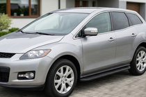 Mazda CX-7 2006-2012 гг. Боковые Подножки Tayga Black (2 шт., Алюминий) фото 1