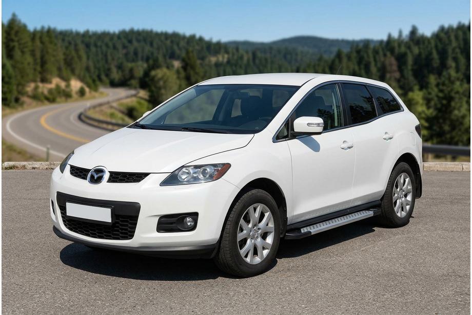 Mazda CX-7 2006-2012 гг. Боковые Подножки New Vision Grey (2 шт., Алюминий) Фото 1