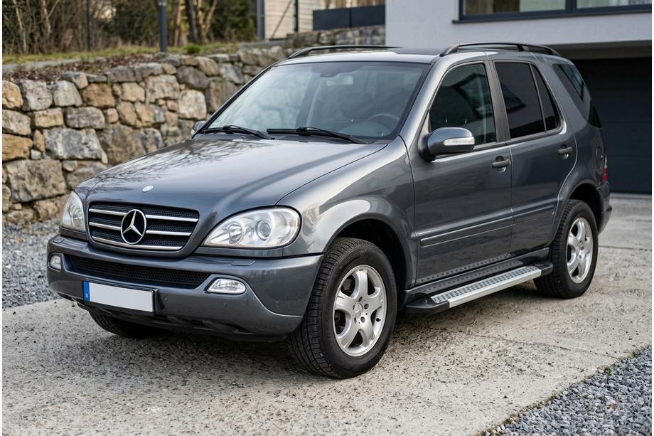 Mercedes ML W163 1997-2005 гг. Боковые Подножки New Vision Grey (2 шт., Алюминий) Фото 1