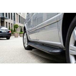 Боковые Подножки Tayga Black (2 шт., Алюминий) Mercedes Vito W639 2004-2014 гг. фото 1