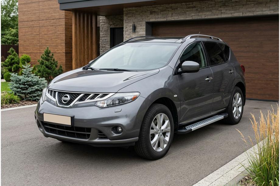 Nissan Murano 2008-2014 гг. Боковые Подножки New Vision Grey (2 шт., Алюминий) Фото 1