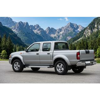 Боковые Подножки New Vision Grey (2 шт., Алюминий) Nissan NP300 1999-2015 гг. фото 1