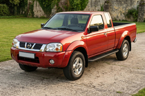 Nissan NP300 1999-2015 гг. Боковые Подножки Tayga Black (2 шт., Алюминий) фото 1