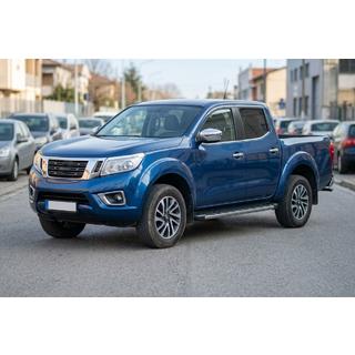 Боковые пороги BlackLine (2 шт., алюминий) Nissan Navara/NP300 2016- гг. фото 1