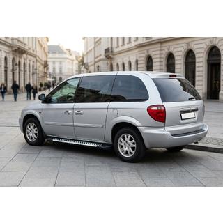 Боковые Подножки Line (2 шт., Алюминий) Chrysler Voyager 2001-2007 гг. фото 1