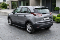 Opel Crossland X 2017-2024 гг. Боковые Подножки Tayga Black (2 шт., Алюминий) фото 1