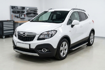 Opel Mokka 2012-2021 гг. Боковые Подножки BlackLine (2 шт., Алюминий) фото 1