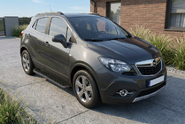 Opel Mokka 2012-2021 гг. Боковые Подножки Tayga Black (2 шт., Алюминий) фото 1