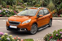 Peugeot 2008 2013-2019 гг. Боковые Подножки Tayga V2 (2 шт., Алюминий) фото 1