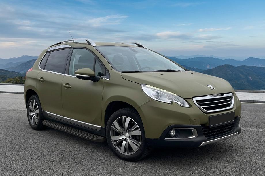 Peugeot 3008 2008-2016 гг. Боковые Подножки Tayga Black (2 шт., Алюминий) Image