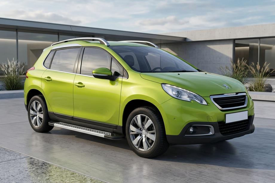 Peugeot 3008 2008-2016 гг. Боковые Подножки New Vision Grey (2 шт., Алюминий) 2014-2016 Фото 1