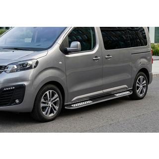 Боковые Подножки Tayga V2 (2 шт., Алюминий) Peugeot Expert 2017- гг. фото 1