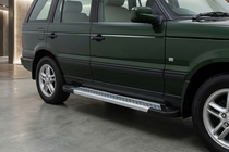 Range Rover II P38A 1997-2002 гг. Боковые Подножки New Vision Grey (2 шт., Алюминий) фото 1