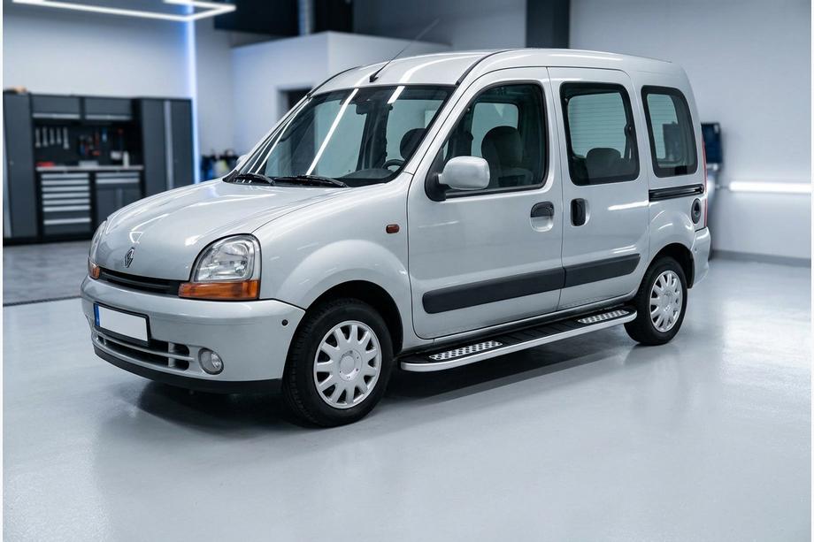 Renault Kangoo 1998-2008 гг. Боковые Подножки Tayga V2 (2 шт., Алюминий) Image