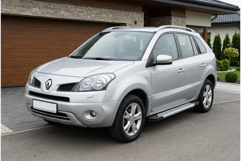 Renault Koleos 2008-2016 гг. Боковые Подножки New Vision Grey (2 шт., Алюминий) Фото 1