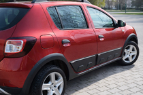 Dacia Sandero 2013-2020 гг. Молдинги на двери (4 шт, ABS) фото 1