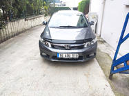Honda Civic Sedan IX 2011-2016 гг. Дефлектор капота (EuroCap) фото 11