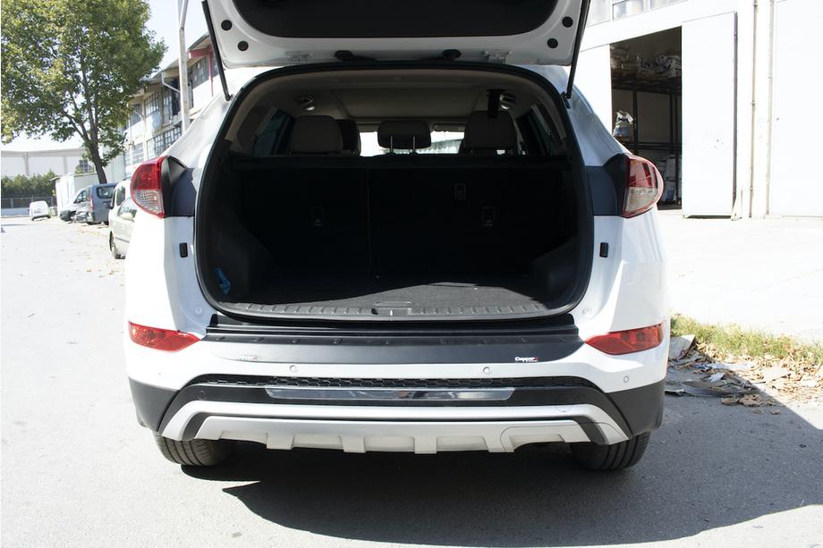 Hyundai Tucson TL 2016-2021 гг. Накладка на задний бампер EuroCap 2016-2018 (ABS) Фото 2