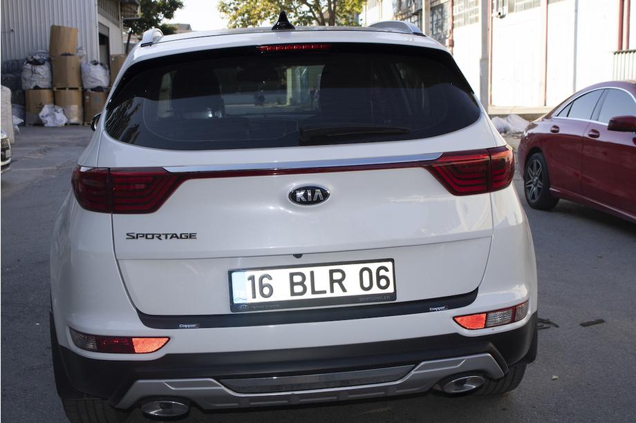 Kia Sportage 2015-2021 гг. Накладка на задний бампер EuroCap 2015-2018 (ABS) Фото 7