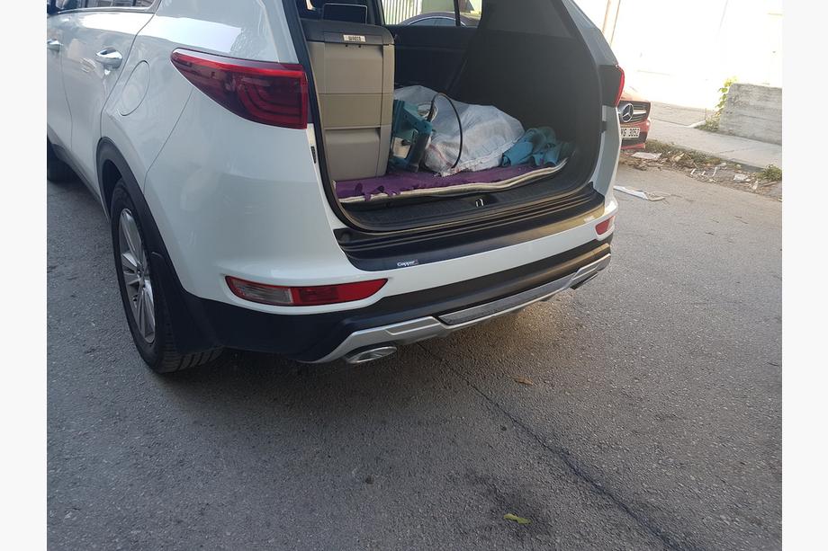 Kia Sportage 2015-2021 гг. Накладка на задний бампер EuroCap 2015-2018 (ABS) Фото 4