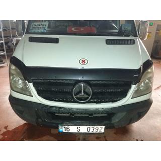 Дефлектор капота под карбон 2006-2013 (EuroCap) Mercedes Sprinter W906 2006-2018 гг. фото 3