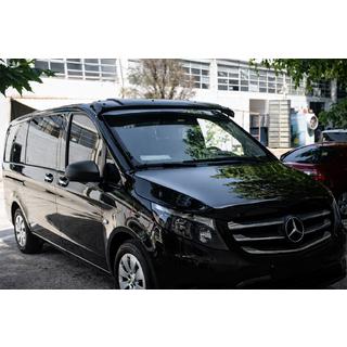 Козырек на лобовое стекло (черный глянец, 5мм) Mercedes Vito/V-class W447 2014- гг. фото 1