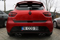 Renault Clio IV 2012-2019 гг. Накладка на задний бампер EuroCap (ABS) фото 6