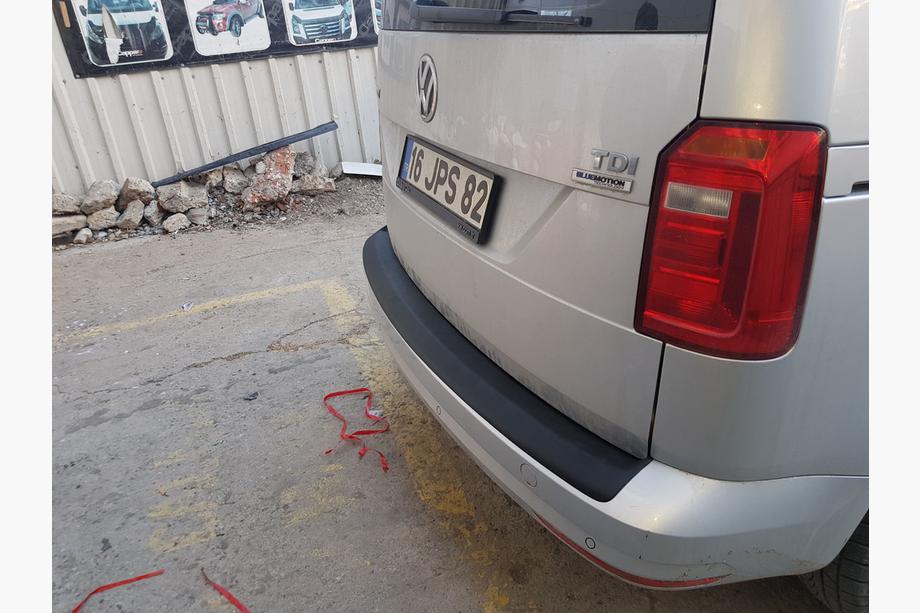 Volkswagen Caddy 2015-2020 гг. Накладка на задний бампер EuroCap (ABS) Фото 4