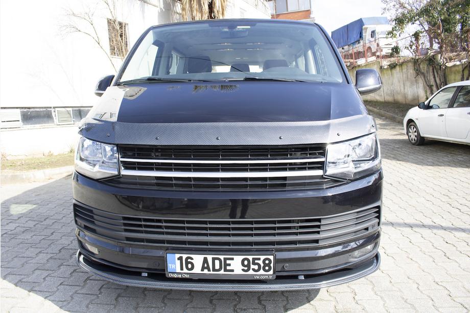 Volkswagen T6 2015-2024 гг. Передний сплиттер карбон лук 2015-2018 (ABS) Фото 14