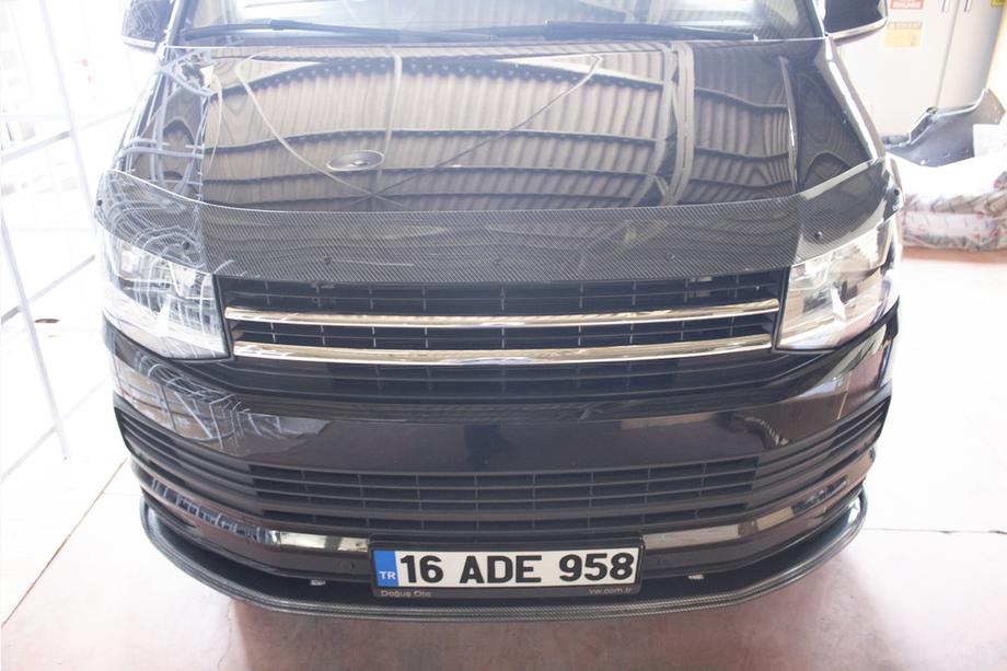 Volkswagen T6 2015-2024 гг. Передний сплиттер карбон лук 2015-2018 (ABS) Фото 15