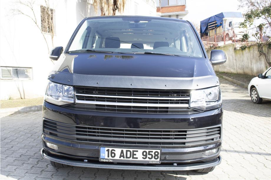 Volkswagen T6 2015-2024 гг. Передний сплиттер карбон лук 2015-2018 (ABS) Фото 6