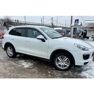 Ветровики с хромированной полосой (4 шт, HIC) Porsche Cayenne 2010-2017 гг. фото 3