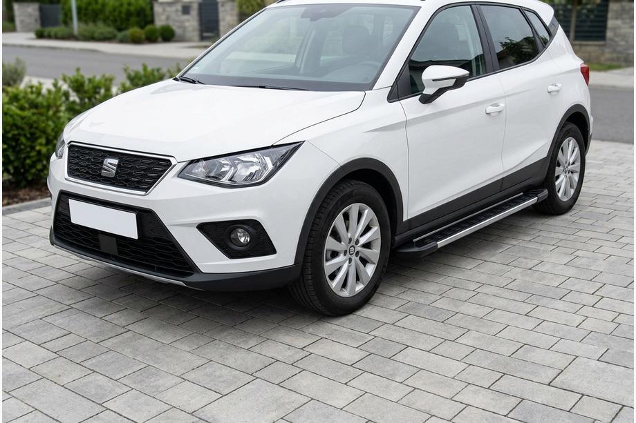 Seat Arona 2017- гг. Боковые Подножки RedLine Black (2 шт., Алюминий) Фото 1