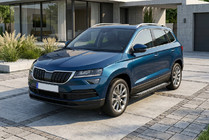 Skoda Karoq 2018- гг. Боковые пороги New Vision Black (2 шт., алюминий) фото 1