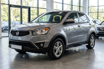 SsangYong Korando 2010-2019 гг. Боковые Подножки Tayga V2 (2 шт., Алюминий) фото 1