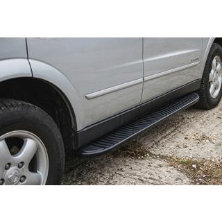 Боковые Подножки Tayga Black (2 шт., Алюминий) SsangYong Kyron 2005-2014 гг. фото 1