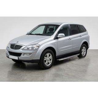 Боковые Подножки BlackLine (2 шт., Алюминий) SsangYong Kyron 2005-2014 гг. фото 1
