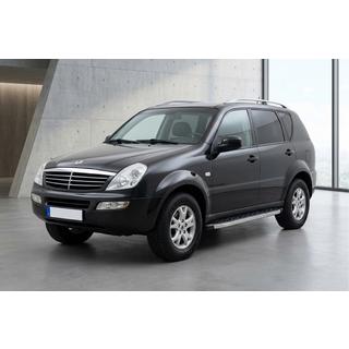 Боковые Подножки BlackLine (2 шт., Алюминий) SsangYong Rexton I 2001-2017 гг. фото 1