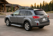 Subaru Outback 2009-2014 гг. Боковые Подножки New Vision Grey (2 шт., Алюминий) фото 1