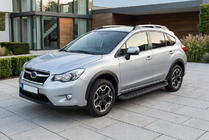 Subaru XV 2011-2017 гг. Боковые Подножки Tayga Black (2 шт., Алюминий) фото 1