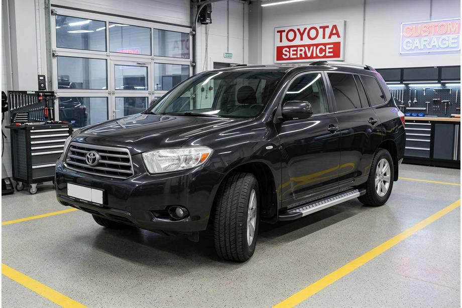 Toyota Highlander 2008-2013 гг. Боковые Подножки New Vision Grey (2 шт., Алюминий) Фото 1