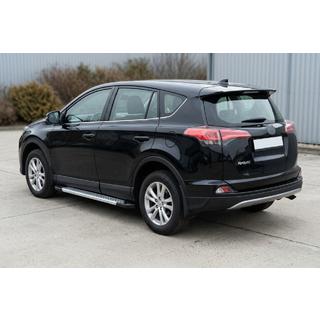 Боковые Подножки New Vision Grey (2 шт., Алюминий) Toyota Rav 4 2013-2018 гг. фото 1