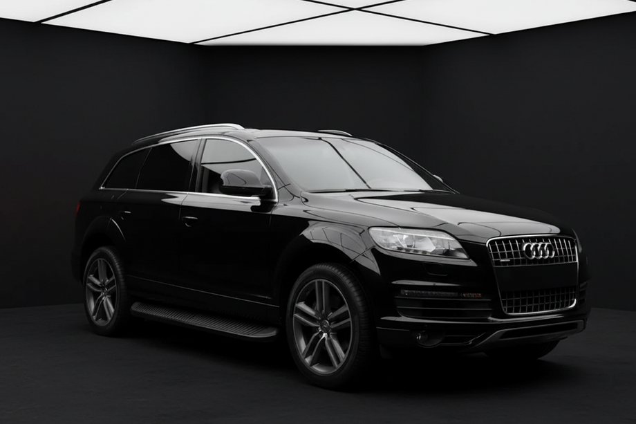 Audi Q7 2005-2015 гг. Боковые Подножки Tayga Black (2 шт., Алюминий) Image