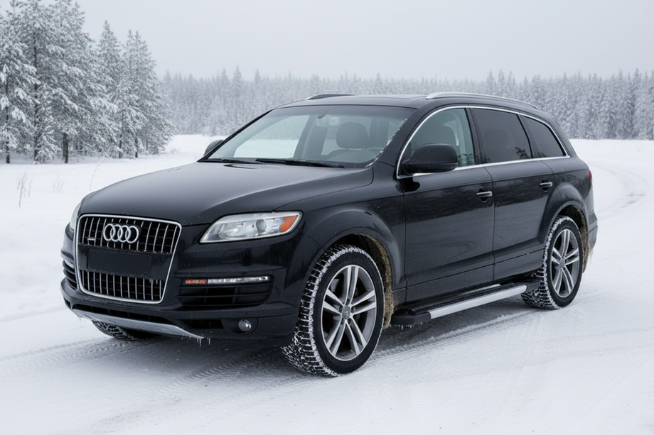 Audi Q7 2005-2015 гг. Боковые Подножки New Vision Grey (2 шт., Алюминий) Image