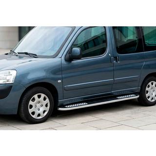 Боковые Подножки Tayga V2 (2 шт., Алюминий) Peugeot Partner 1996-2008 гг. фото 1