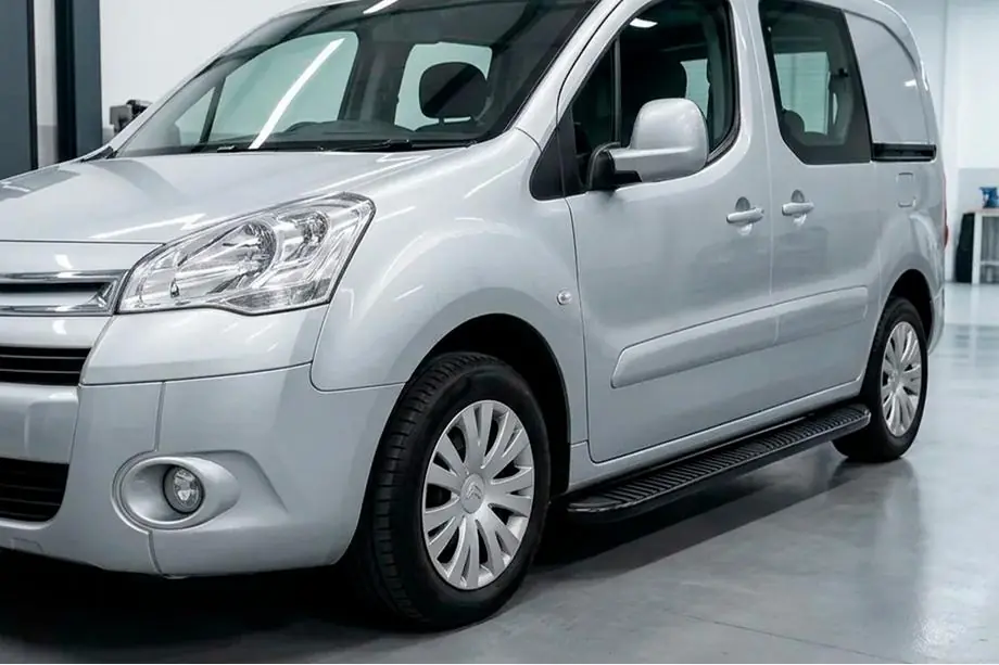 Peugeot Partner Tepee 2008-2018 гг. Боковые Подножки Tayga Black (2 шт., Алюминий) Image