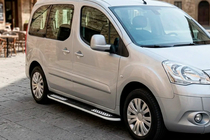 Peugeot Partner Tepee 2008-2018 гг. Боковые Подножки Tayga V2 (2 шт., Алюминий) фото 1
