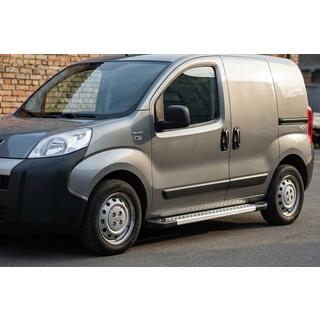 Боковые Подножки New Vision Grey (2 шт., Алюминий) Fiat Fiorino/Qubo 2008-2024 гг. фото 1