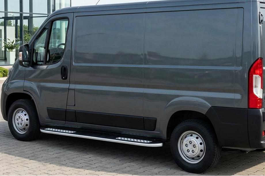Citroen Jumper 2007-2025 гг. Боковые Подножки Tayga V2 (2 шт., Алюминий) Image