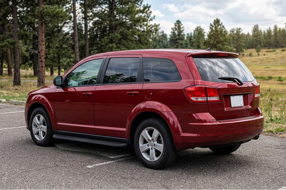 Dodge Journey 2008-2020 гг. Боковые Подножки Tayga Black (2 шт., Алюминий) Image